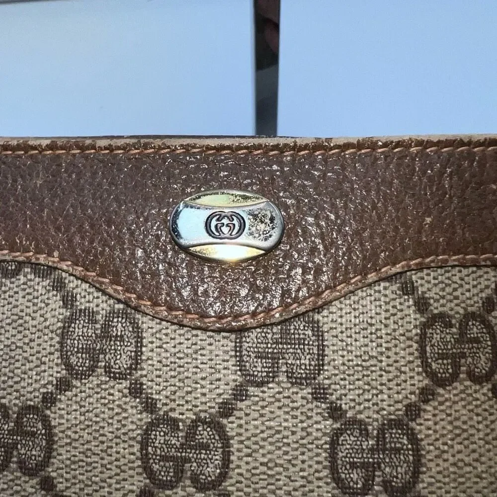Gucci Vintage Accessory Collection GG Supreme Canvas Cosmetic Pouch